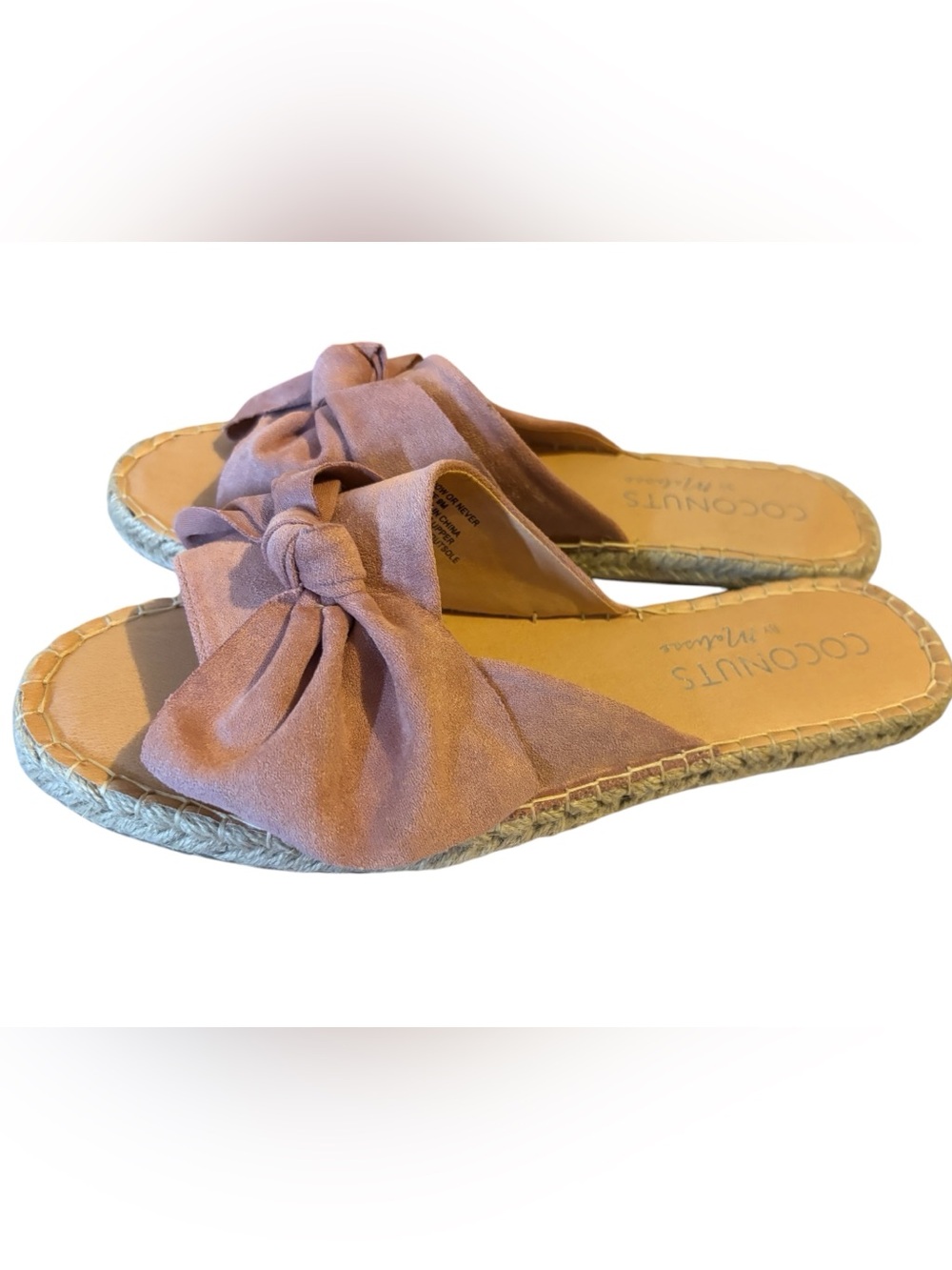 Matisse COCONUTS Mauve Knot Espadrille Slide Sandals 9M